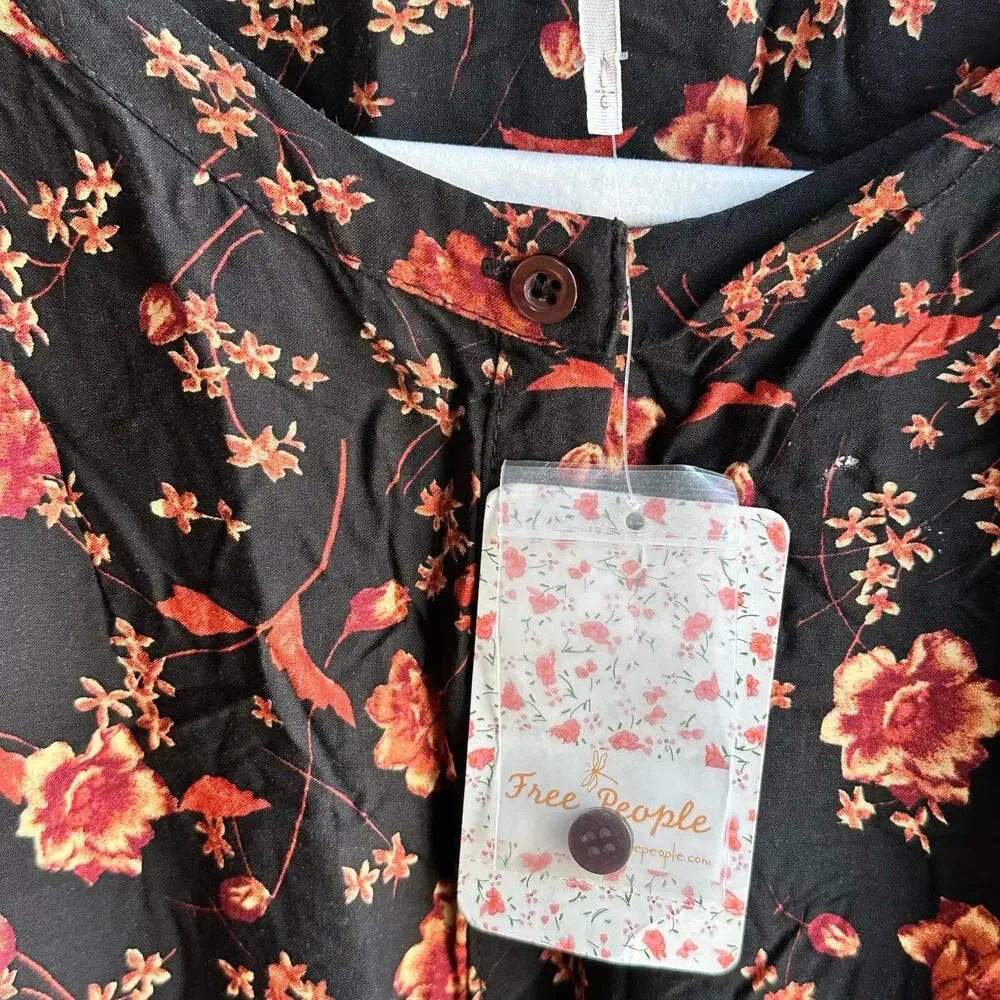 Free People Flower Fields Mini Dress Dark Combo Floral NWT – Size Large